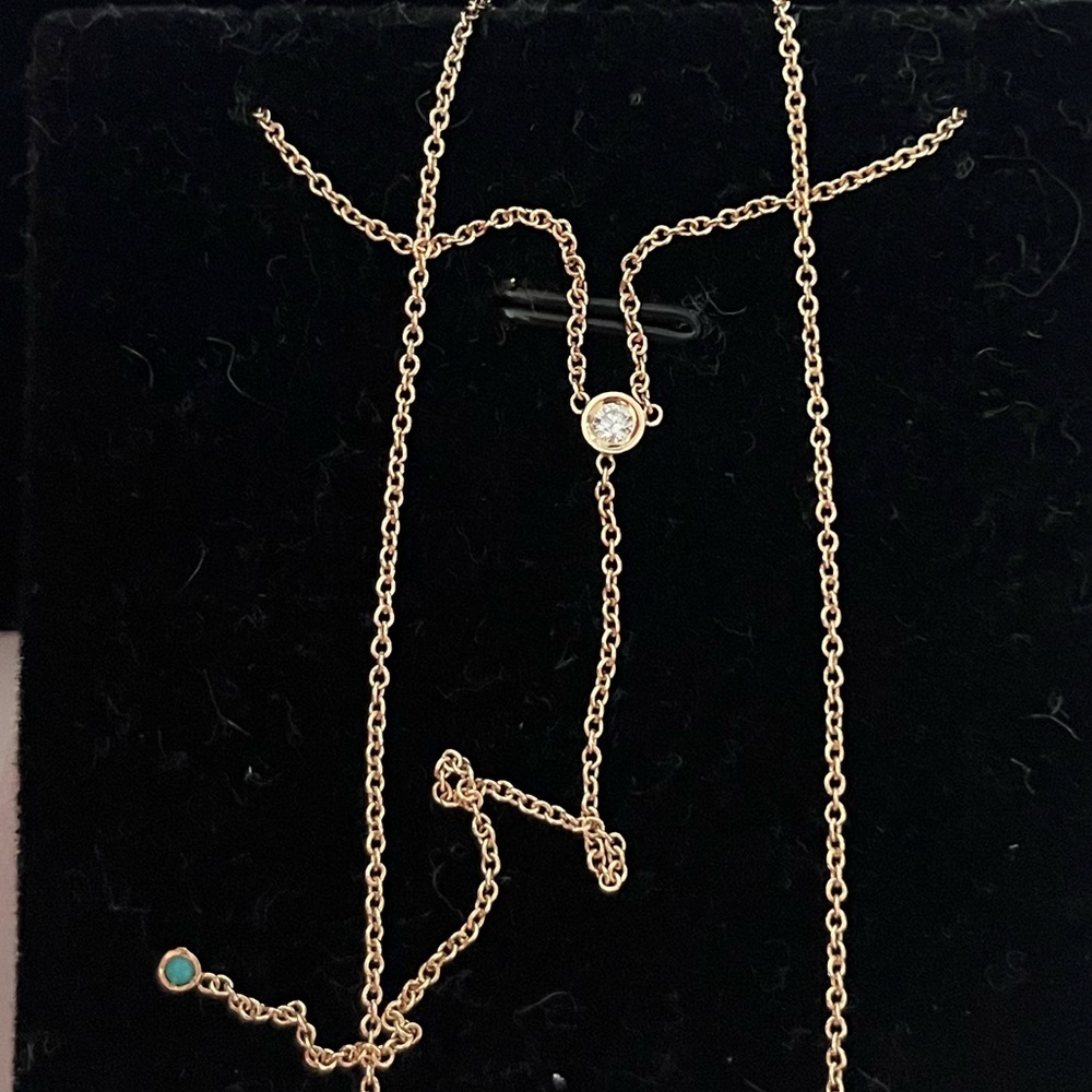 Ariel Gordon Elegant Diamond and Turquoise Lariat necklace